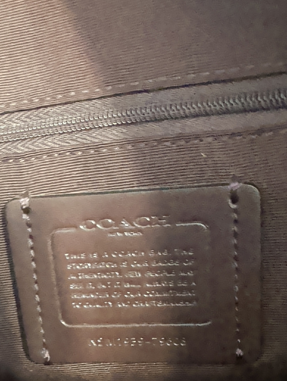Coach Teal Green Leather Shoulder Tote with Exterior Zip Pocket - Picture 6 of 6